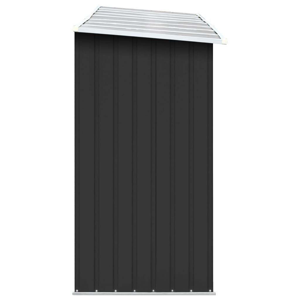 vidaXL Abri de stockage à bois Acier galvanisé 330x84x152cm Anthracite