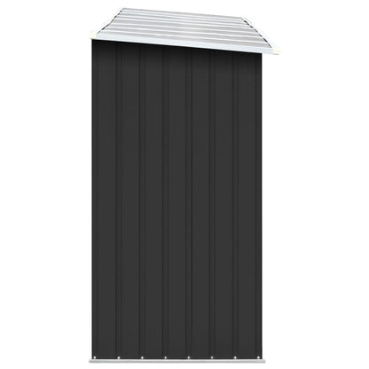vidaXL Abri de stockage à bois Acier galvanisé 330x84x152cm Anthracite