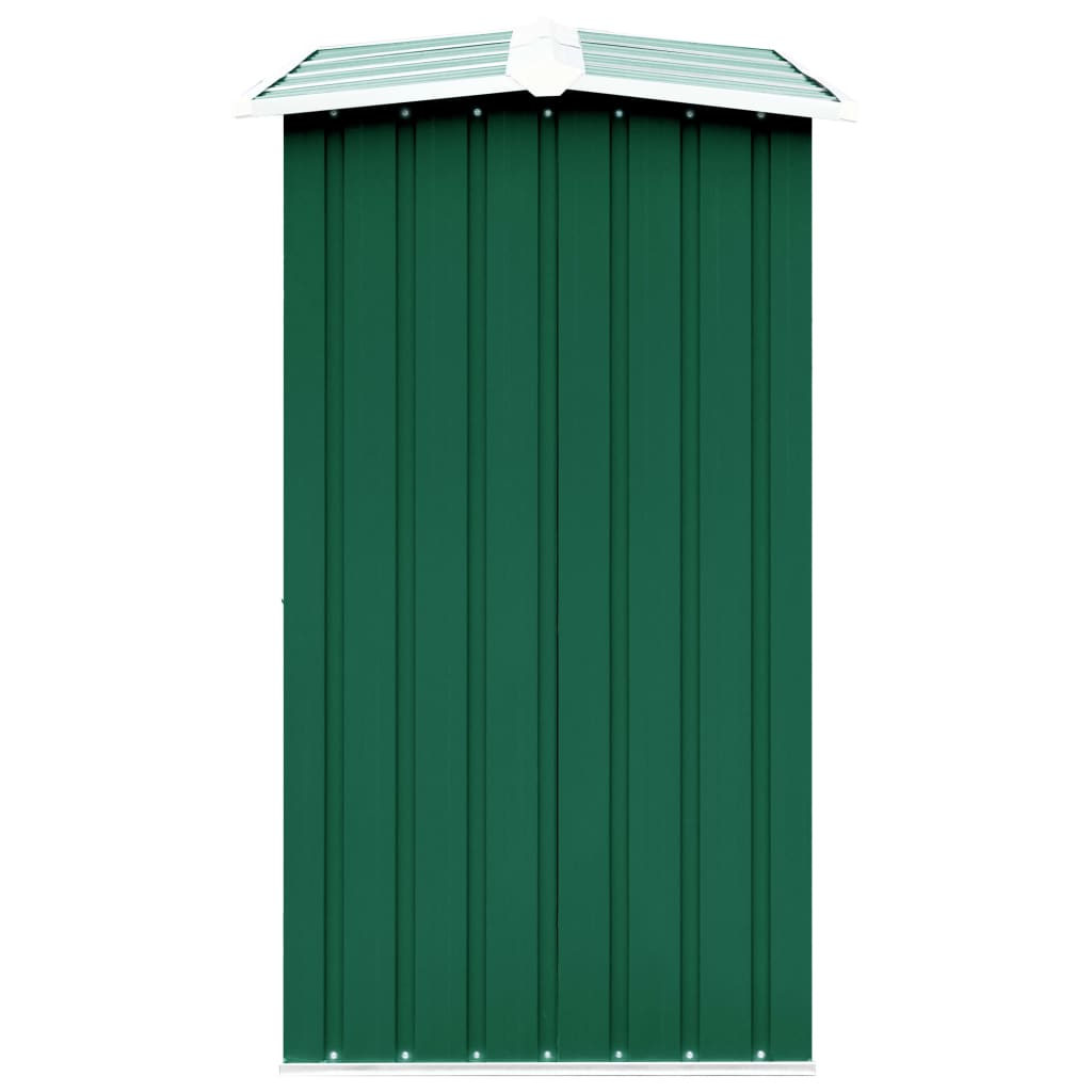 vidaXL Abri de stockage de bois Acier galvanisé 330x92x153 cm Vert