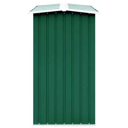 vidaXL Abri de stockage de bois Acier galvanisé 330x92x153 cm Vert