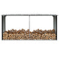 vidaXL Abri de stockage à bois Acier galvanisé 330x92x153cm Anthracite