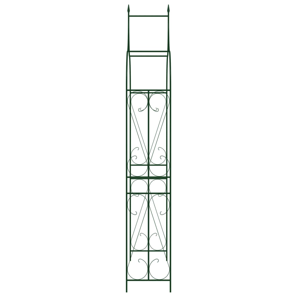 vidaXL Voûte de jardin Vert foncé 120x38x258 cm Fer