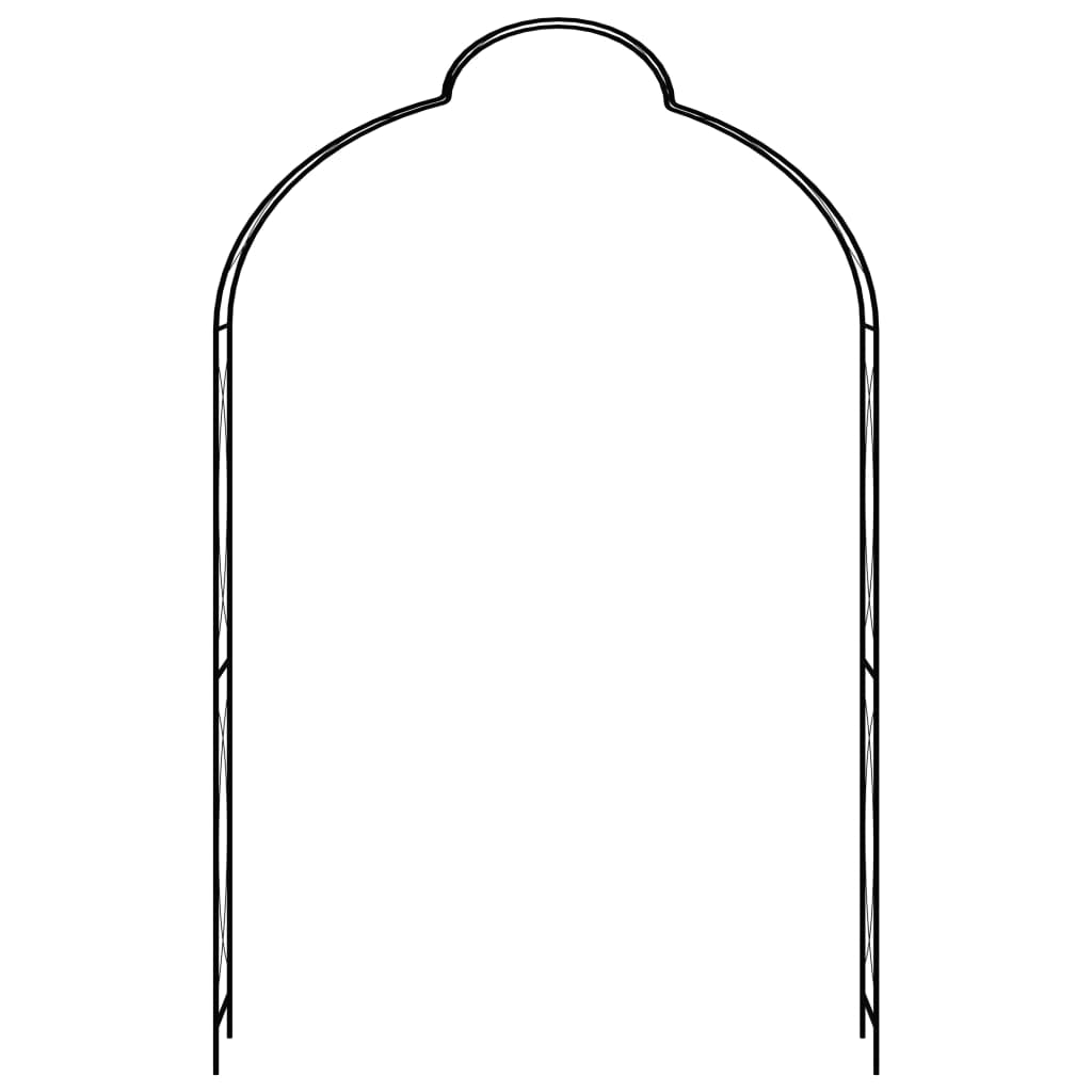 vidaXL Voûte de jardin Noir 150x34x240 cm Fer