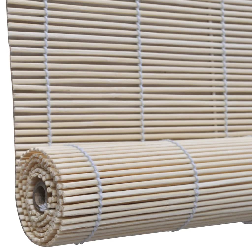 vidaXL Stores à rouleau Bambou naturel 2 pcs 120x160 cm