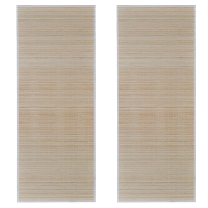 vidaXL Tapis rectangulaires Bambou naturel 2 pcs 120x180 cm