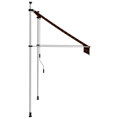 vidaXL Auvent manuel rétractable 150 cm Orange et marron