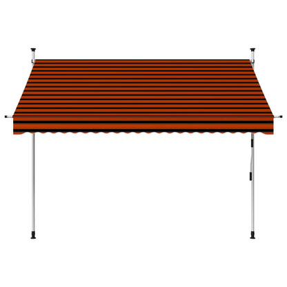 vidaXL Auvent manuel rétractable 250 cm Orange et marron