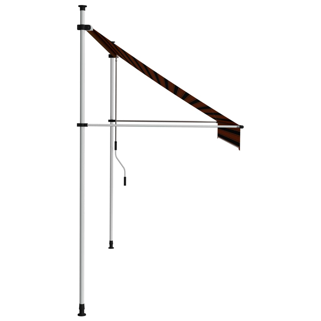 vidaXL Auvent manuel rétractable 250 cm Orange et marron
