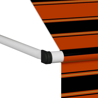 vidaXL Auvent manuel rétractable 250 cm Orange et marron