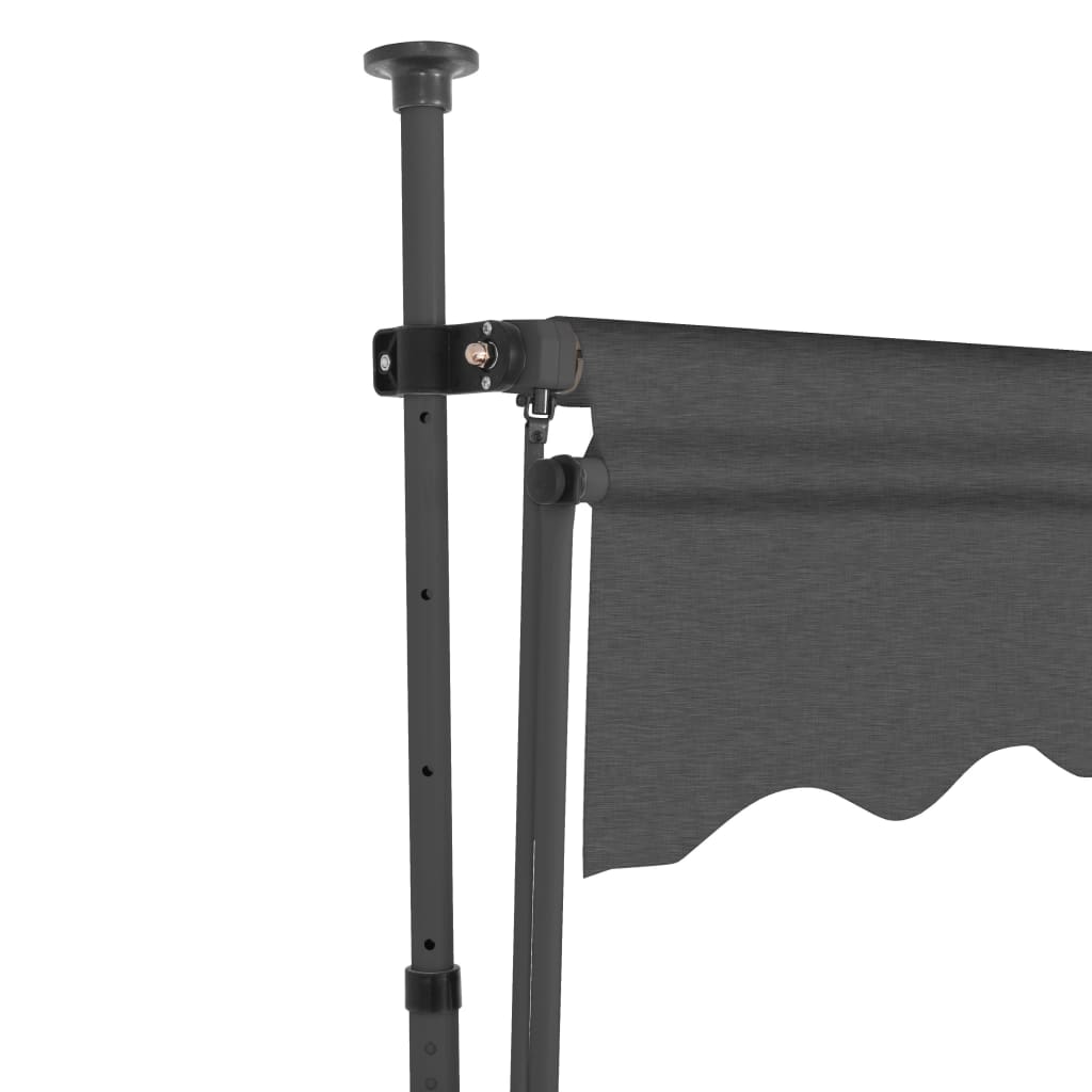 vidaXL Auvent manuel rétractable avec LED 200 cm Anthracite