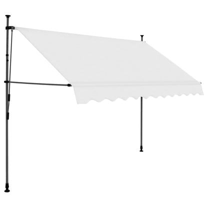 vidaXL Auvent manuel rétractable avec LED 300 cm Crème
