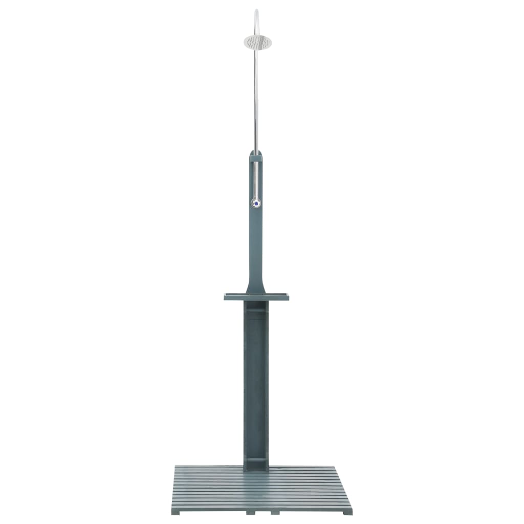 vidaXL Douche de jardin Anthracite Bois