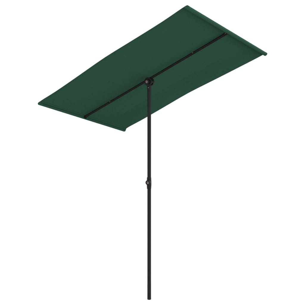 vidaXL Parasol d'extérieur avec mât en aluminium 180x110 cm Vert