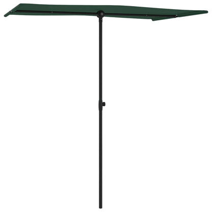 vidaXL Parasol d'extérieur avec mât en aluminium 180x110 cm Vert