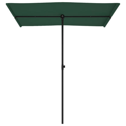 vidaXL Parasol d'extérieur avec mât en aluminium 180x110 cm Vert