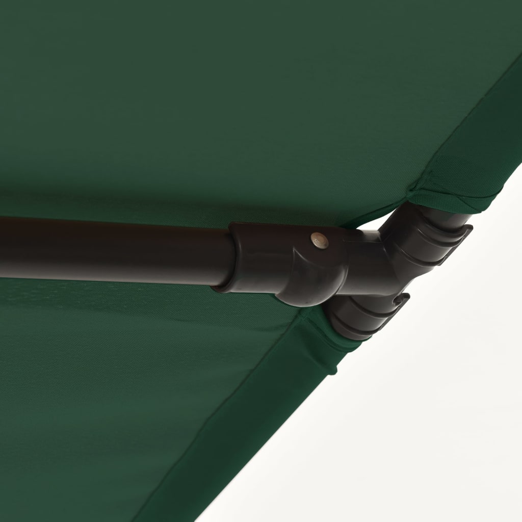 vidaXL Parasol d'extérieur avec mât en aluminium 180x110 cm Vert