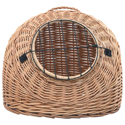 vidaXL Cage de transport pour chats 60x45x45 cm Saule naturel