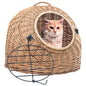 vidaXL Cage de transport pour chats 60x45x45 cm Saule naturel