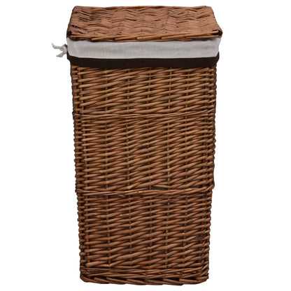 vidaXL Panier à linge Marron Saule