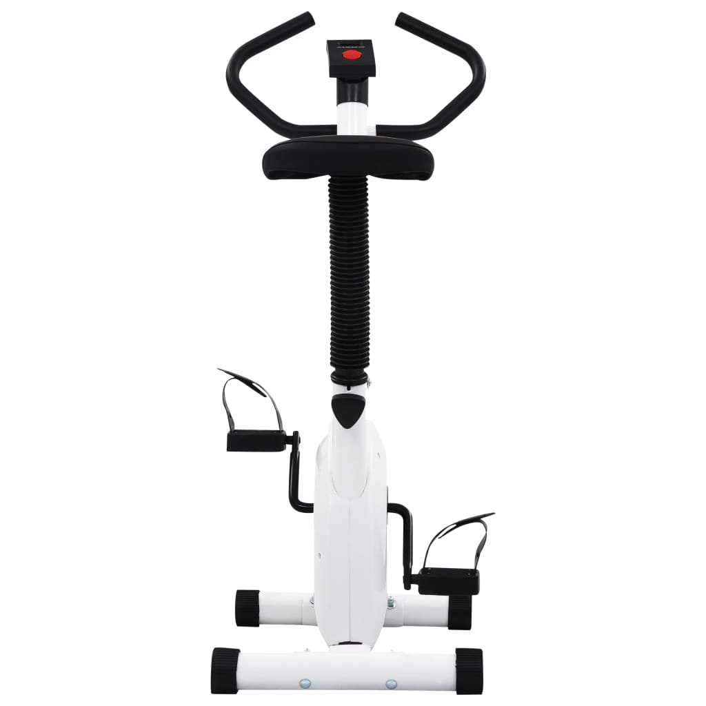 vidaXL Vélo d'appartement avec résistance à courroie Blanc