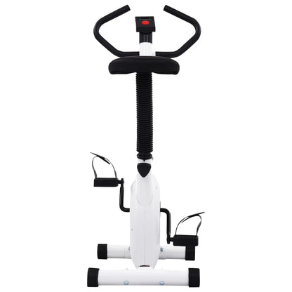 vidaXL Vélo d'appartement avec résistance à courroie Blanc