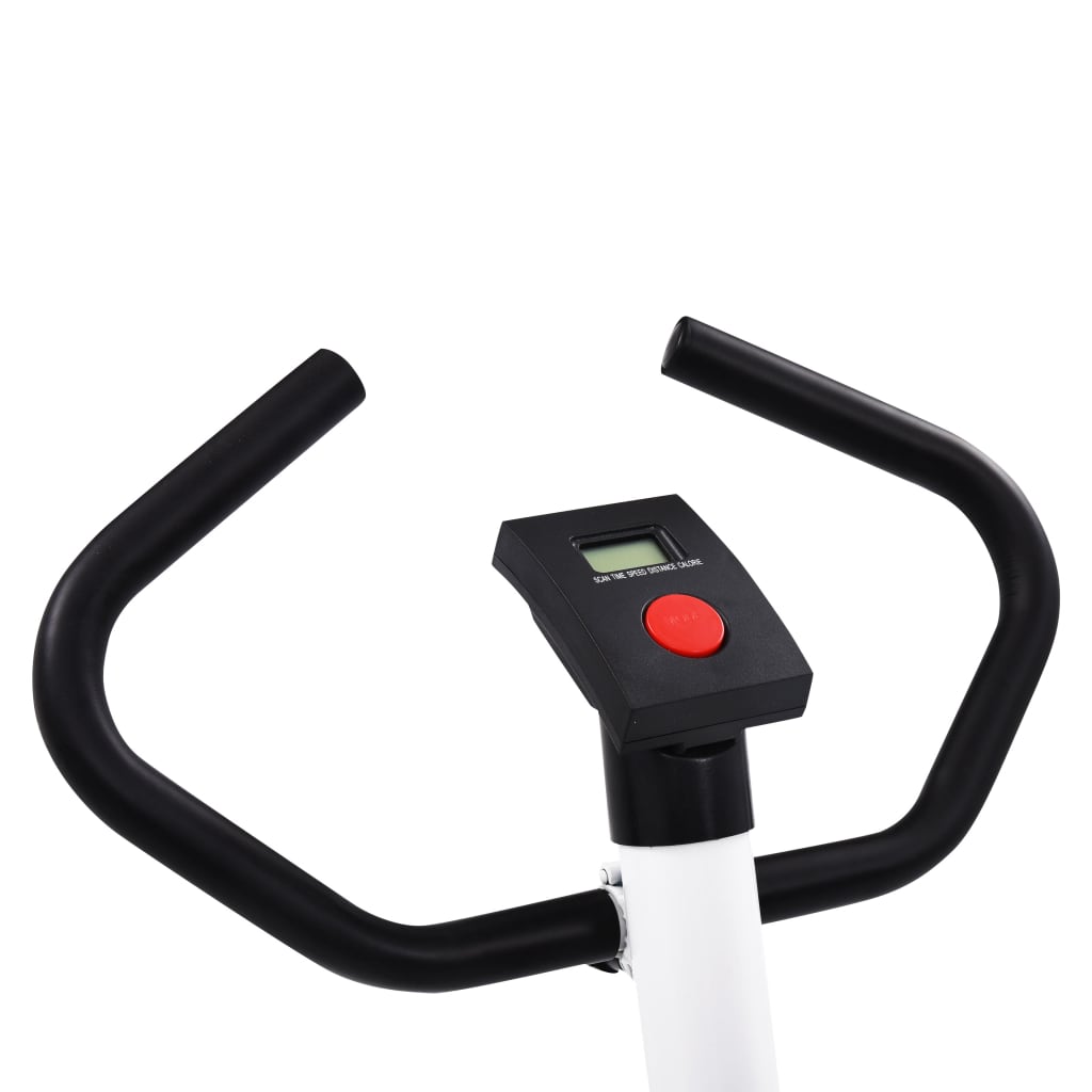 vidaXL Vélo d'appartement avec résistance à courroie Blanc