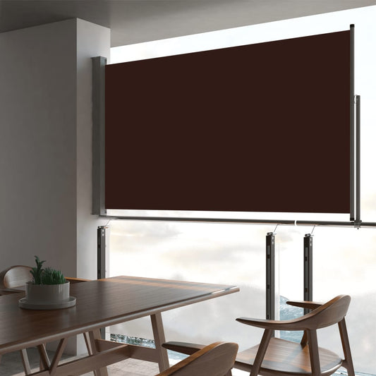 vidaXL Auvent latéral rétractable de patio 140 x 300 cm Marron