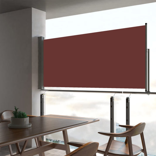 vidaXL Auvent latéral rétractable de patio 60x300 cm Marron
