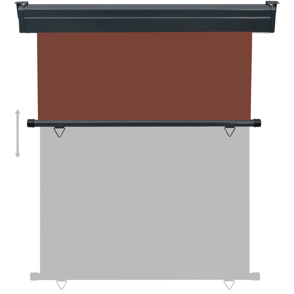 vidaXL Auvent latéral de balcon 140x250 cm Marron