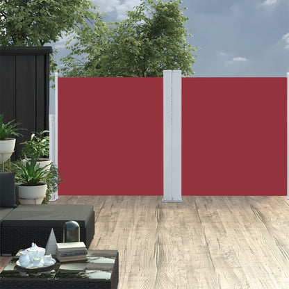 vidaXL Auvent latéral rétractable Rouge 120 x 600 cm
