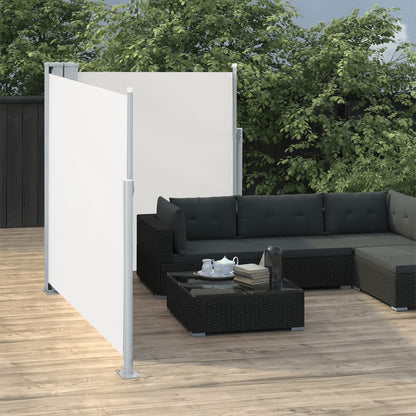 vidaXL Auvent latéral rétractable Crème 140 x 600 cm