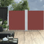 vidaXL Auvent latéral rétractable Marron 140 x 600 cm