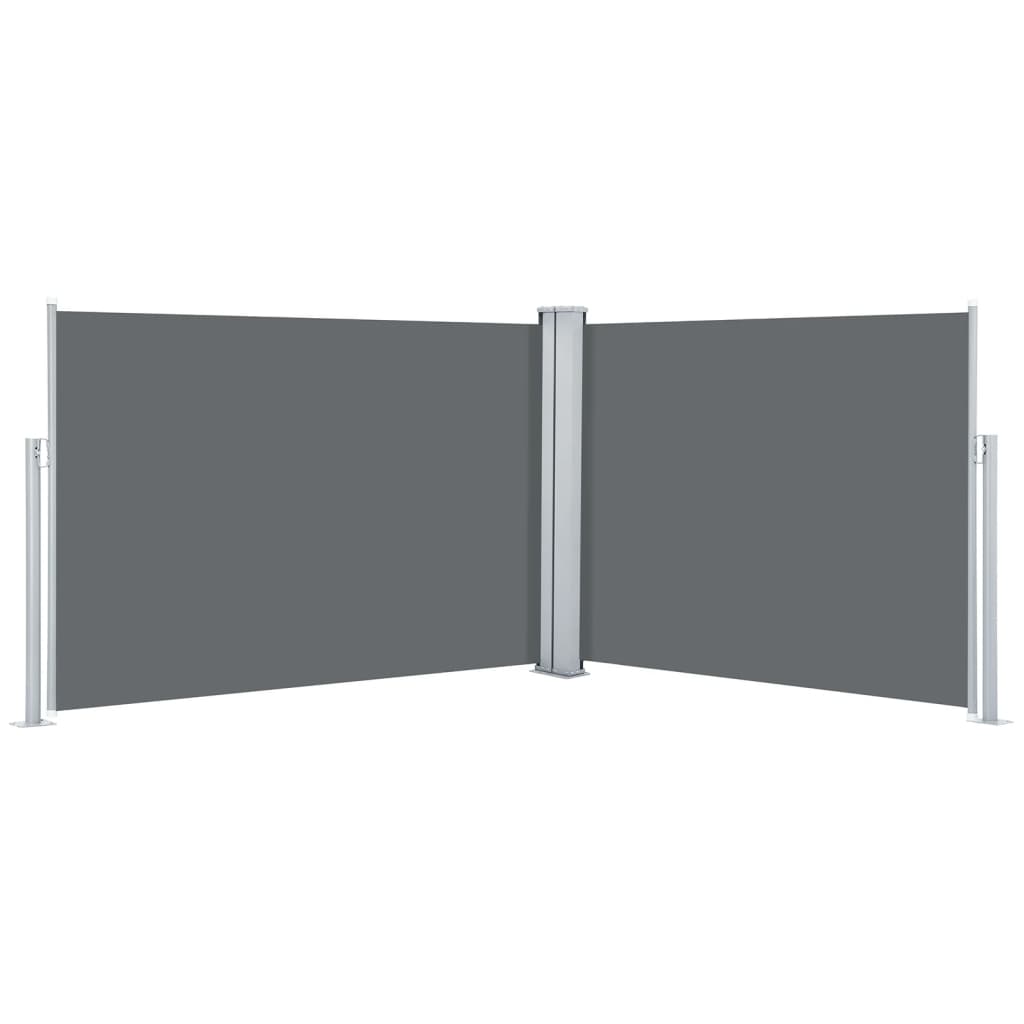 vidaXL Auvent latéral rétractable Anthracite 100 x 1000 cm