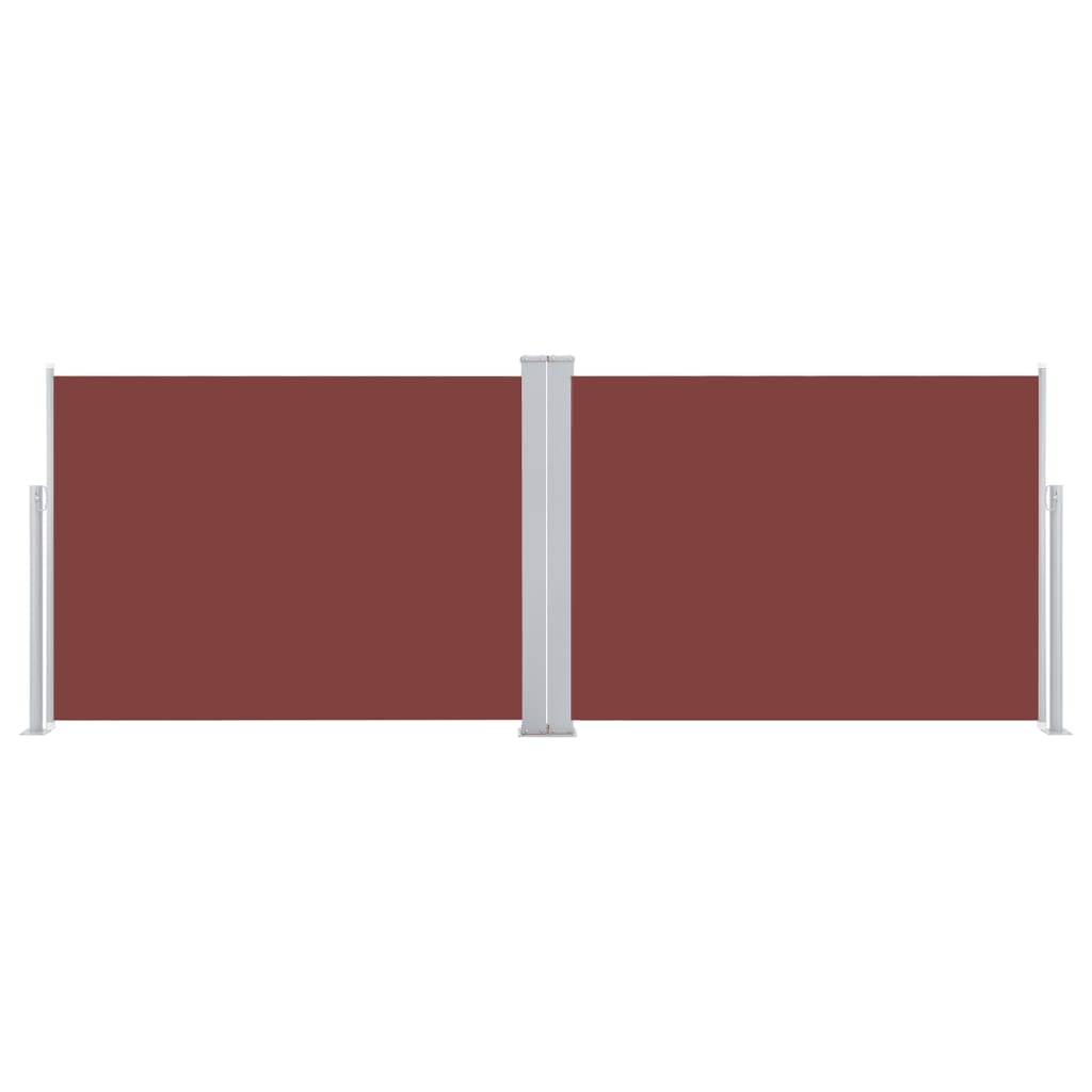 vidaXL Auvent latéral rétractable Marron 120 x 1000 cm