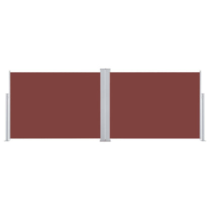 vidaXL Auvent latéral rétractable Marron 120 x 1000 cm