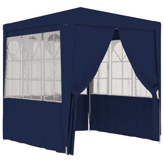 vidaXL Tente de réception avec parois latérales 2,5x2,5 m Bleu 90 g/m²