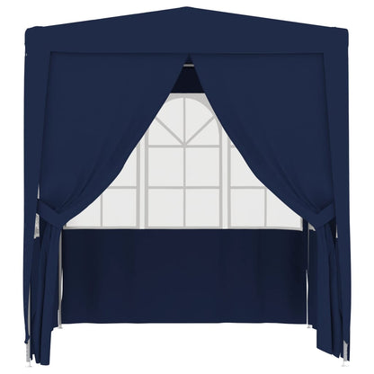 vidaXL Tente de réception avec parois latérales 2,5x2,5 m Bleu 90 g/m²