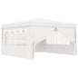 vidaXL Tente de réception avec parois latérales 4x4 m Blanc 90 g/m²
