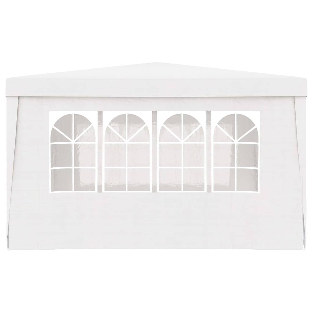 vidaXL Tente de réception avec parois latérales 4x4 m Blanc 90 g/m²