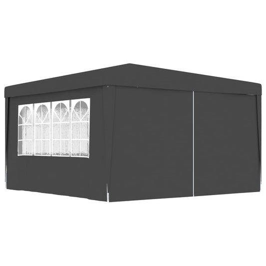 vidaXL Tente de réception et parois latérales 4x4 m Anthracite 90 g/m²