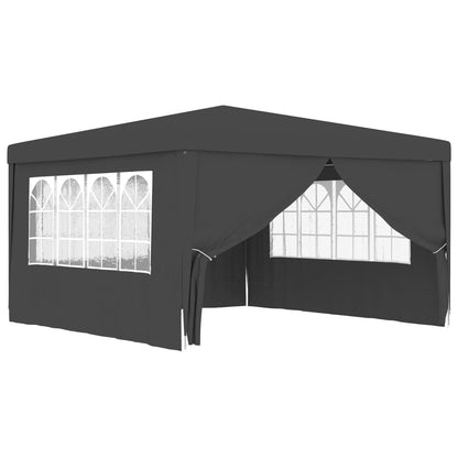 vidaXL Tente de réception et parois latérales 4x4 m Anthracite 90 g/m²