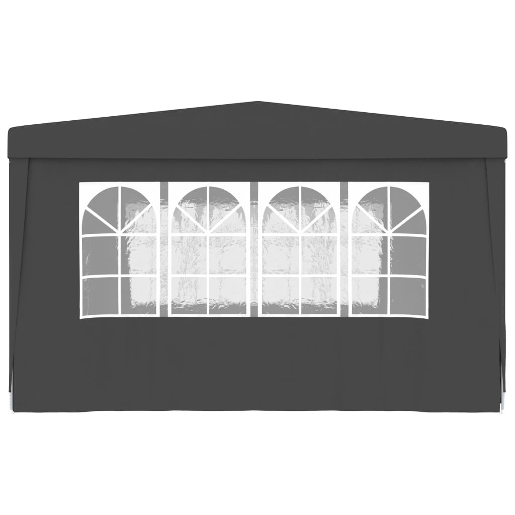 vidaXL Tente de réception et parois latérales 4x4 m Anthracite 90 g/m²