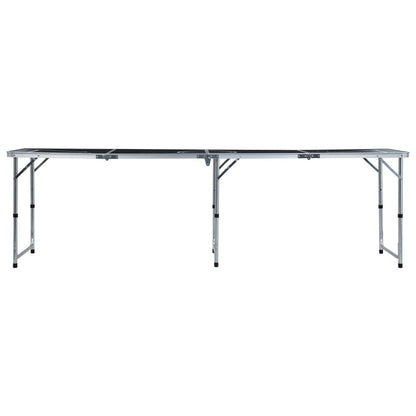 vidaXL Table de bière-pong pliable 240 cm Noir