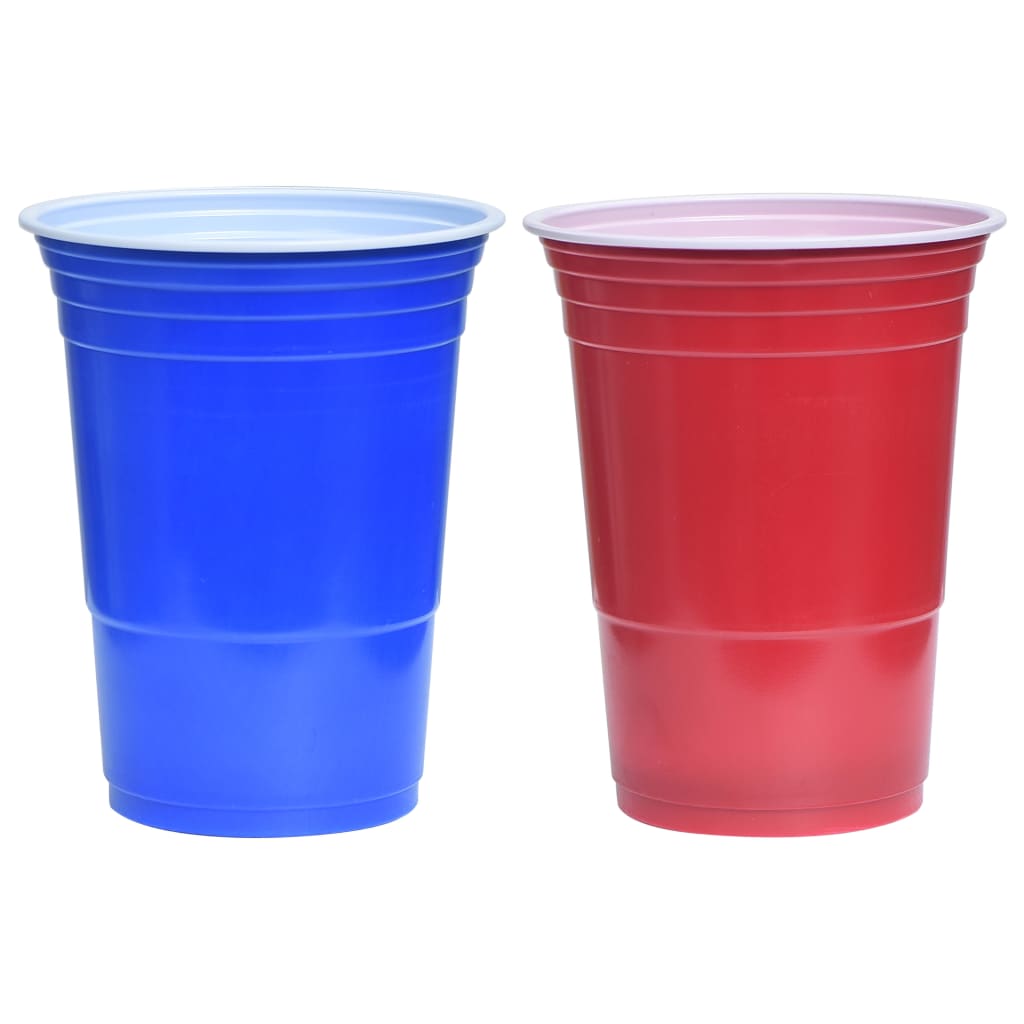vidaXL Ensemble de table de bière-pong 0,5 L Plastique