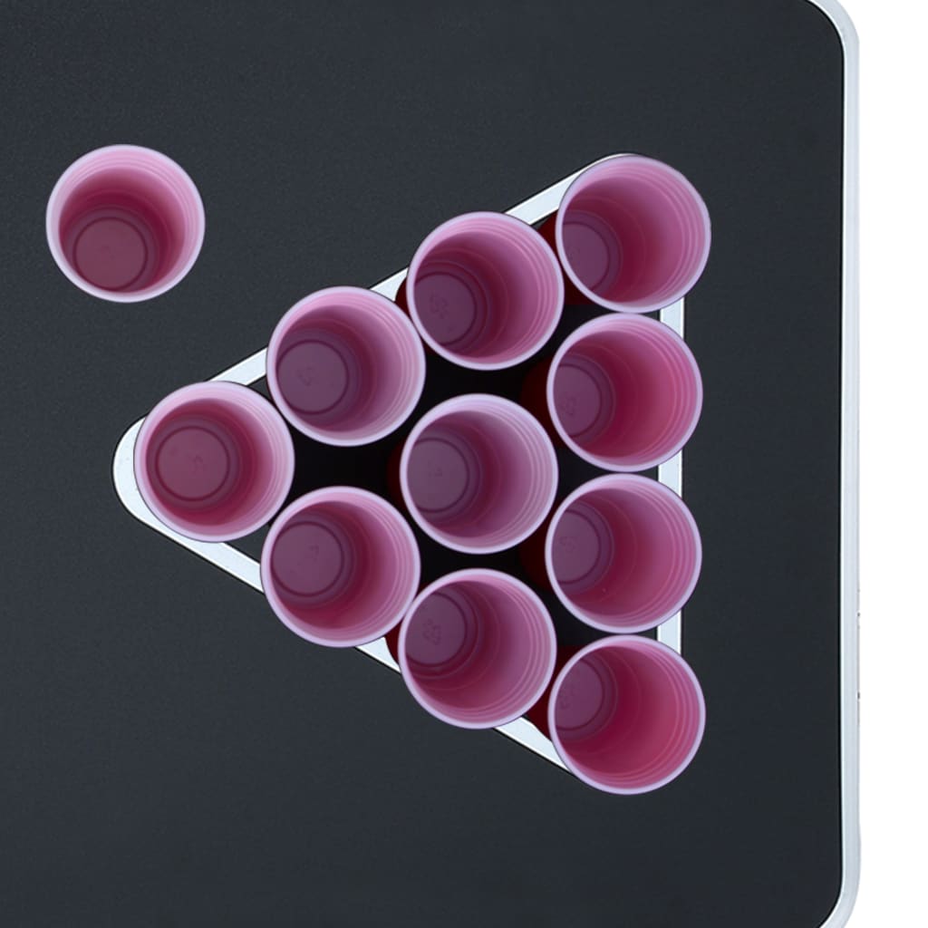 vidaXL Ensemble de table de bière-pong 0,5 L Plastique