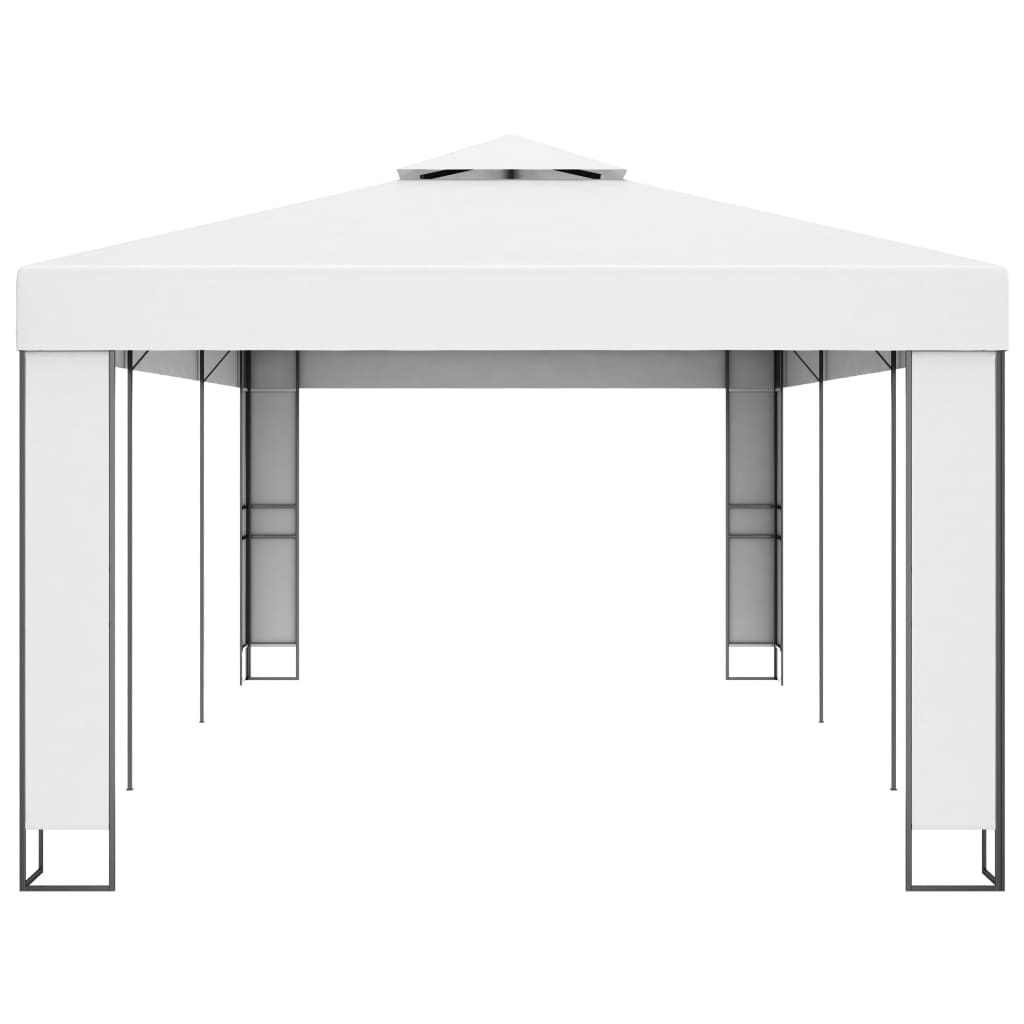 vidaXL Tonnelle avec toit double 3x6 m Blanc