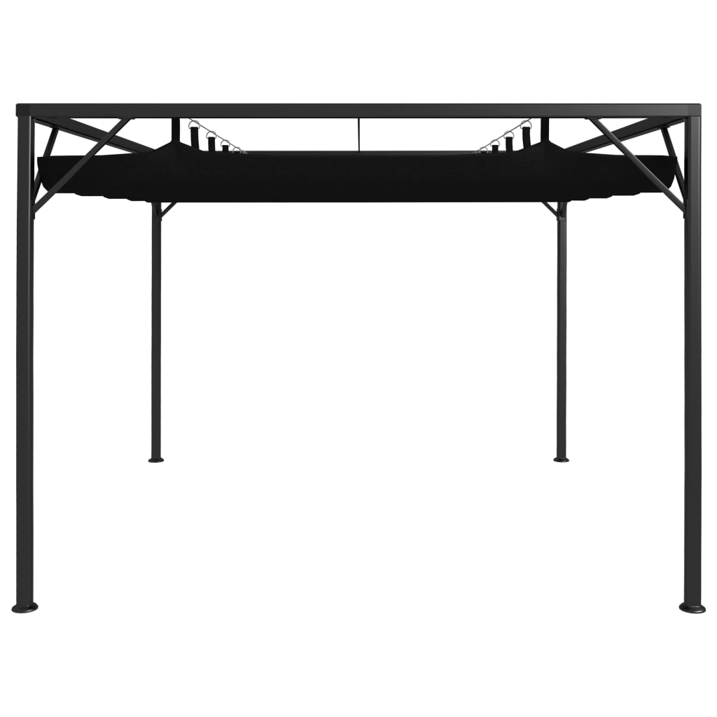 vidaXL Chapiteau de jardin avec auvent rétractable 3x3 m Anthracite