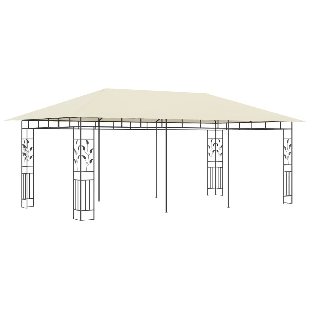 vidaXL Belvédère avec moustiquaire 6x3x2,73 m Crème