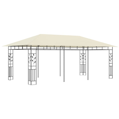 vidaXL Belvédère avec moustiquaire 6x3x2,73 m Crème