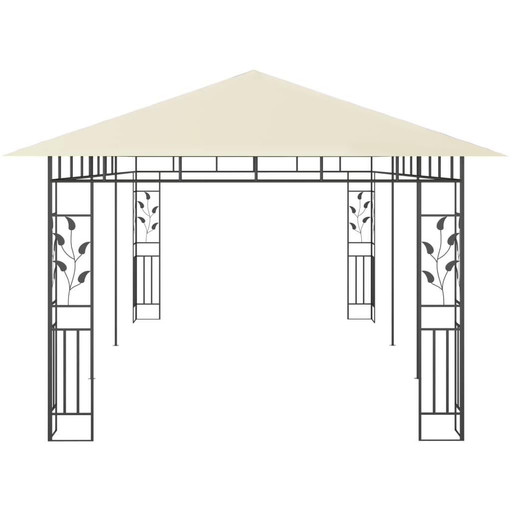 vidaXL Belvédère avec moustiquaire 6x3x2,73 m Crème